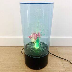 Vintage Fiber Optic Color Change Motion Flower Lamp Music Box 1980s Starburst